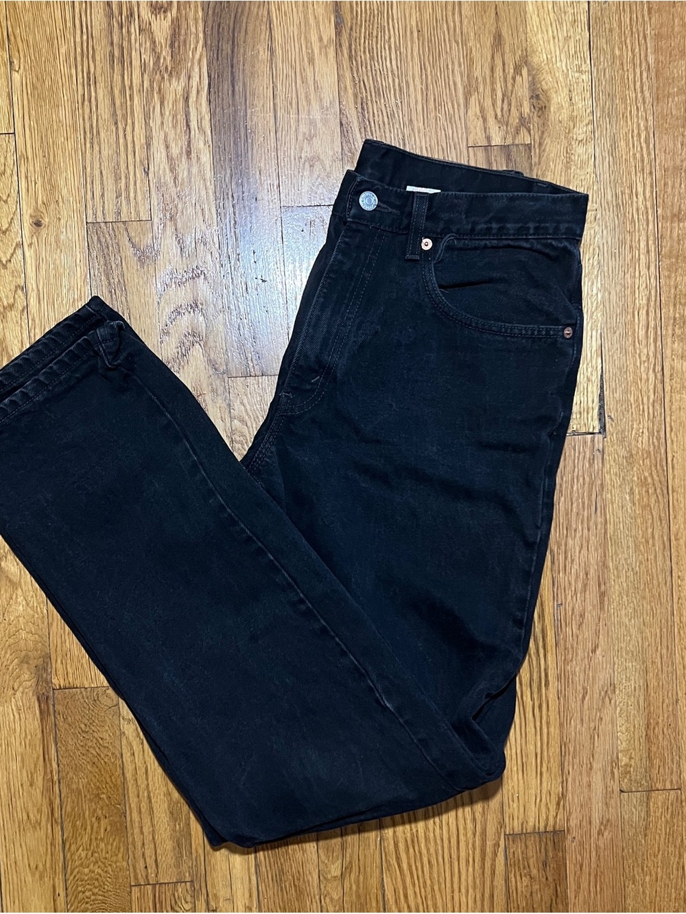 VINTAGE Levi's 550 Jeans Mens 32 × 34 Black Relaxed Straight Dark Wash Denim 90s